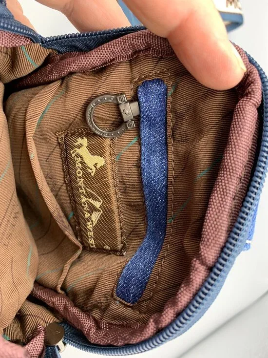 NWOT Montana West Denim Crossbody Purse Aztec Print Boho/Hippie Country Western - Picture 8 of 11